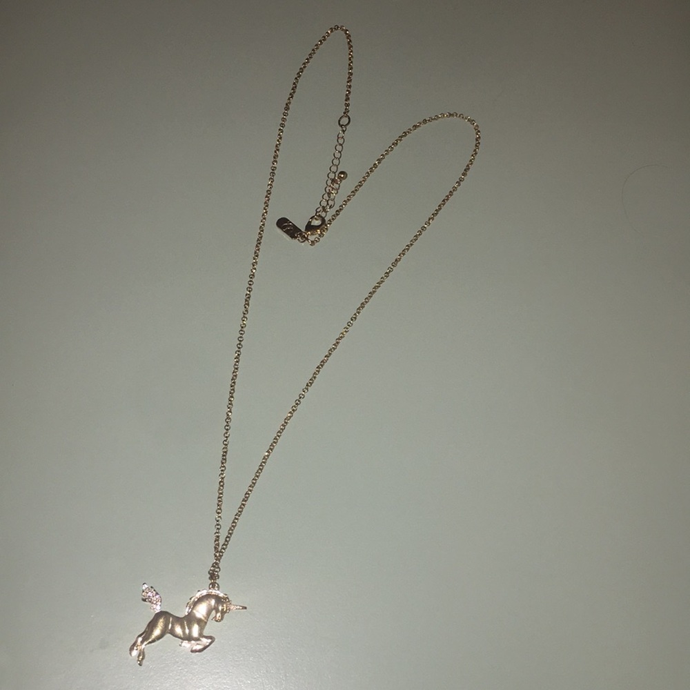Long chain unicorn necklace  🦄
